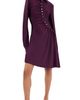 rabanne rabanne Pleated Jersey Satin Mini Dress Magenta Purple - 1