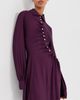 rabanne rabanne Pleated Jersey Satin Mini Dress Magenta Purple - 2