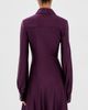 rabanne rabanne Pleated Jersey Satin Mini Dress Magenta Purple - 3
