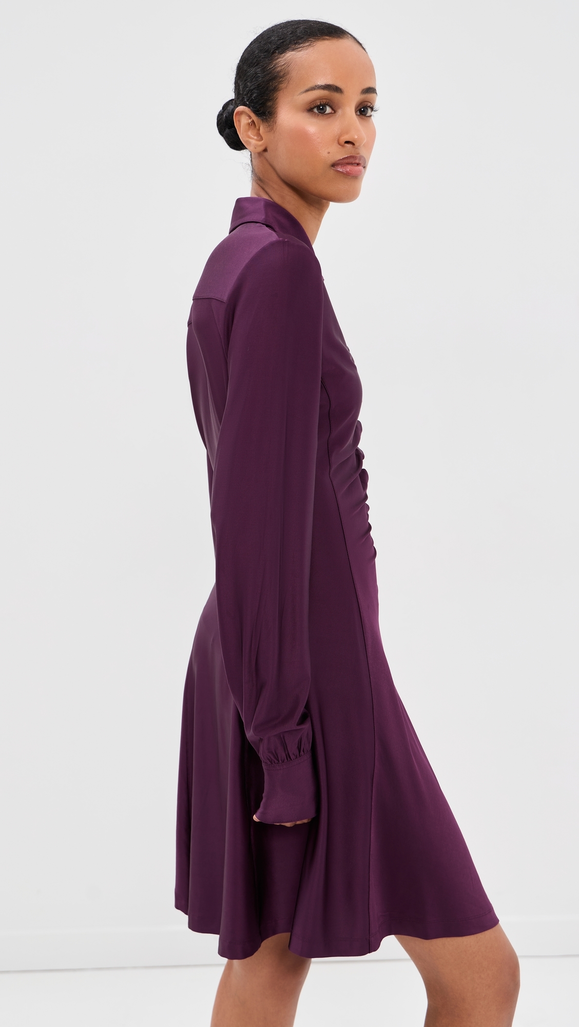 magenta satin jersey dress Bella and Bloom Boutique