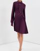 rabanne rabanne Pleated Jersey Satin Mini Dress Magenta Purple - 5