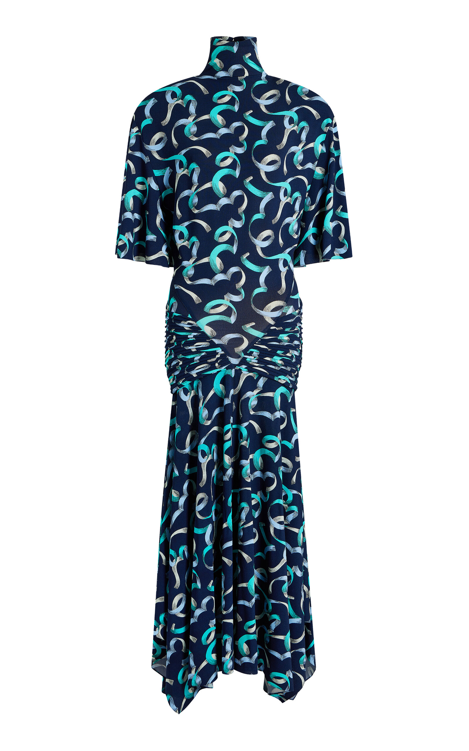 Rabanne Rabanne Printed Ruched Midi Dress