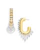 Rabanne Rabanne Punk Xl Link Two Tone Hoop Earrings - 1