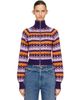 Rabanne Rabanne Purple & Orange Vintage Jacquard Wool Sweater - 1