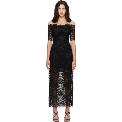 Rabanne Rabanne Purple Layered Lace Midi Dress