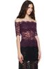Rabanne Rabanne Purple Short-Sleeve Layered Lace Top - 2