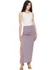 Rabanne Rabanne Purple Striped Viscose Jersey Piercing Maxi Skirt - 4