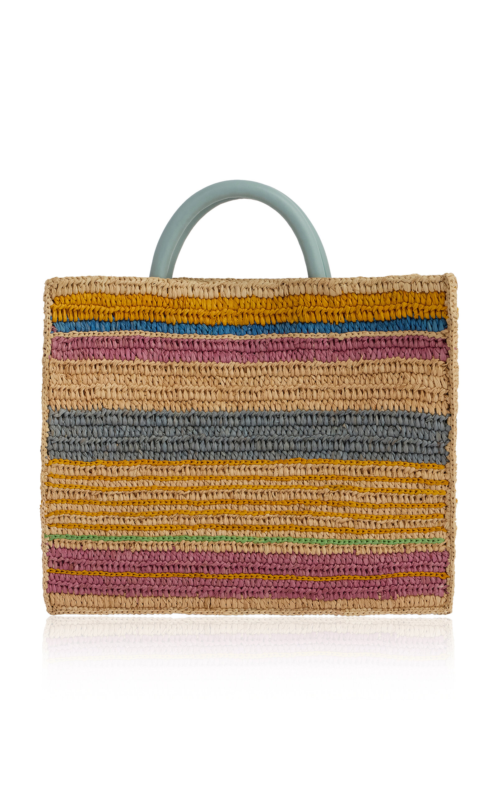 Rabanne Rabanne Raphia Striped Large Tote Bag