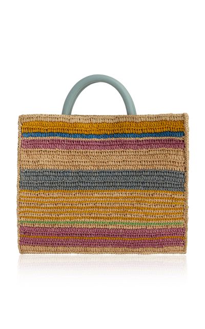 Rabanne Rabanne Raphia Striped Large Tote Bag