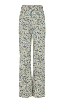 Rabanne Rabanne Romantic Print Cotton WideLeg Pants