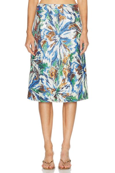 RABANNE RABANNE Sequin Midi Skirt