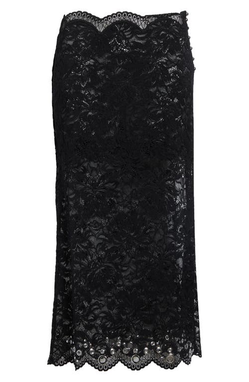 Rabanne Rabanne Sheer Lace Midi Skirt