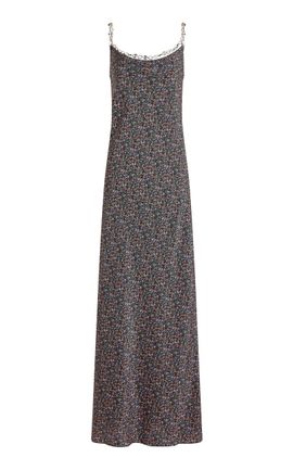 Rabanne Rabanne Silk Floral Slip Dress