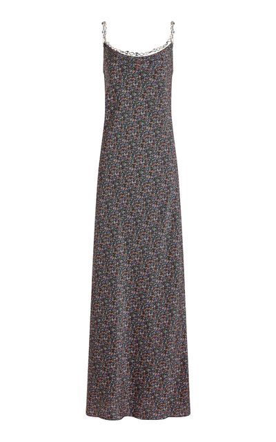 Rabanne Rabanne Silk Floral Slip Dress