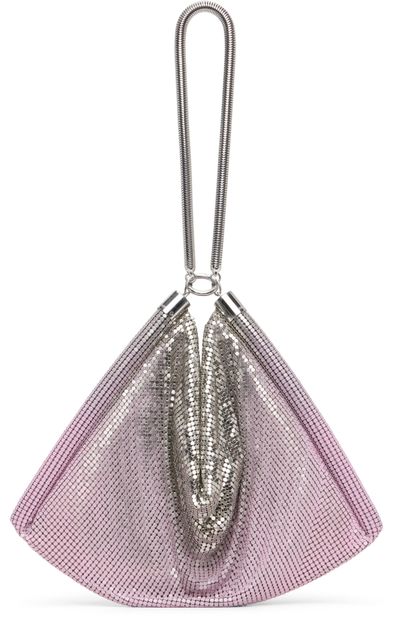 Rabanne Rabanne Silver & Pink Chainmail Pocket Bag