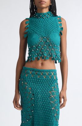 Rabanne Rabanne Sleeveless Crochet Top