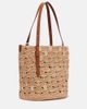 Rabanne Rabanne Small embellished raffia tote bag - 4