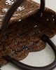 rabanne rabanne Small Raffia Tote Bag With Signature 1969 Discs Brown/Silver One - 6