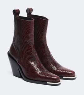 Rabanne Rabanne Snake-effect leather cowboy boots
