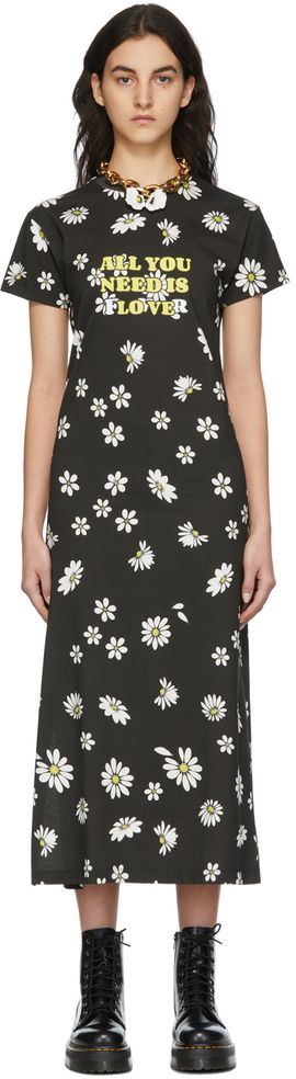Rabanne Rabanne SSENSE Exclusive Black Capsule Daisy Print Dress