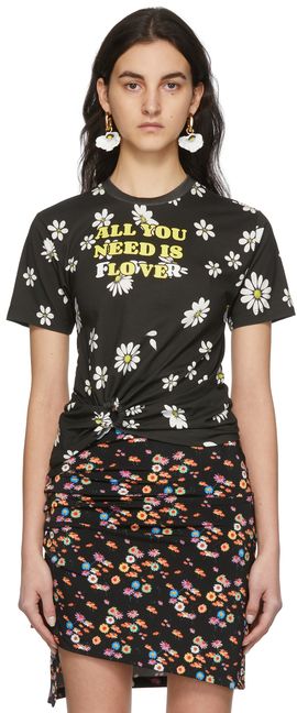 Rabanne Rabanne SSENSE Exclusive Black Capsule Daisy Print T-Shirt