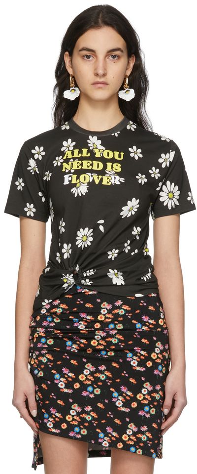 Rabanne Rabanne SSENSE Exclusive Black Capsule Daisy Print T-Shirt