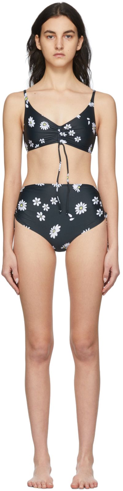 Rabanne Rabanne SSENSE Exclusive Black Daisy Bikini