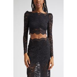 Rabanne Rabanne Stretch Lace Crop Top