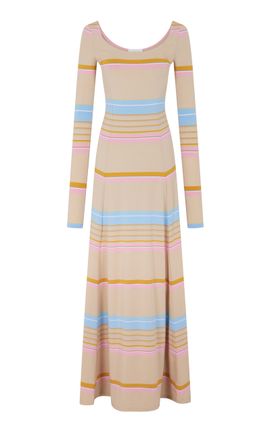 Rabanne Rabanne Striped Knit Maxi Dress