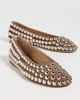 rabanne rabanne Studded Ballerina Flats BEURRE - 5