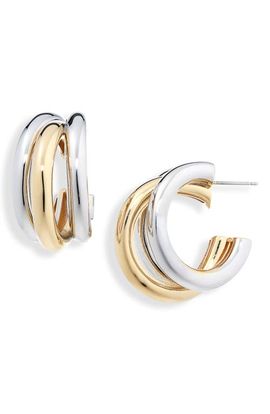 Rabanne Rabanne Triple Loop Two-Tone Hoop Earrings
