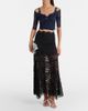 Rabanne Rabanne Trompe l'Åil lace and velvet crop top - 4