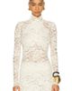 RABANNE RABANNE Turtleneck Lace Top - 1