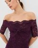 rabanne rabanne Twisted Stretch Lace Dress Magenta Purple - 5