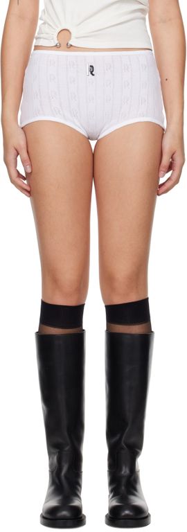 Rabanne Rabanne White Pointelle Shorts