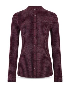 Rabanne Rabanne Wool & Silk Ribbed Cardigan