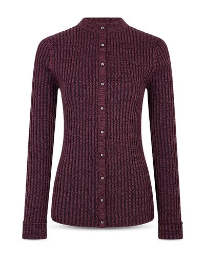 Rabanne Rabanne Wool & Silk Ribbed Cardigan