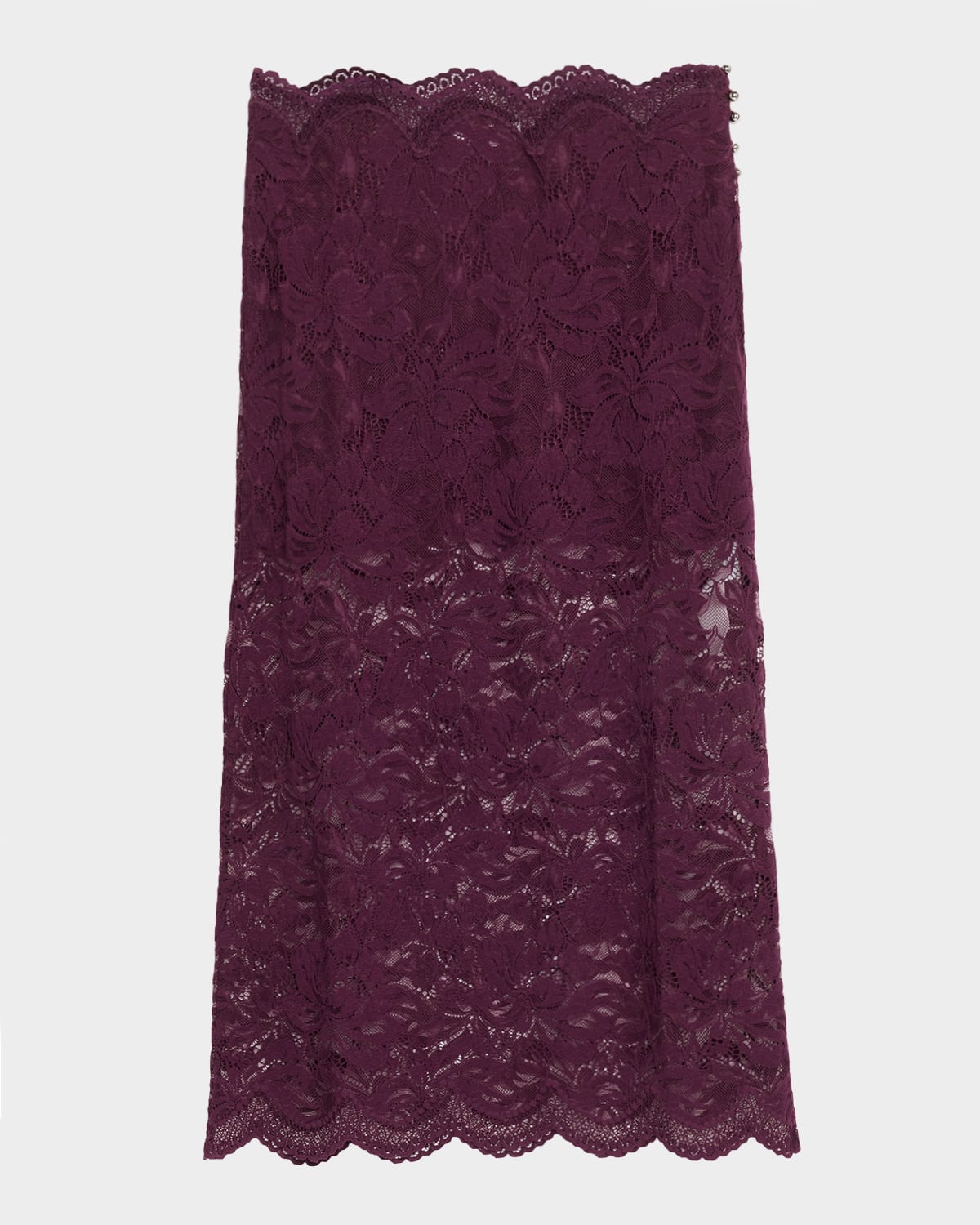 Rabanne Scalloped Sheer Lace Midi Skirt