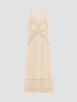 Rabanne Women's Crochet Embellished Midi Dress