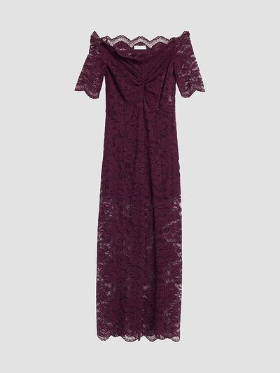 Rabanne Women's Lace Off-The-Shoulder Midi Dress