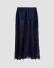 Rabanne Women's Lace Satin Midi Skirt - 1