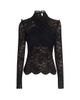 Rabanne Women's Lace Wrap Long-Sleeve Top - 1