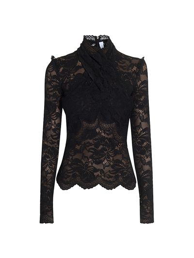 Rabanne Women's Lace Wrap Long-Sleeve Top