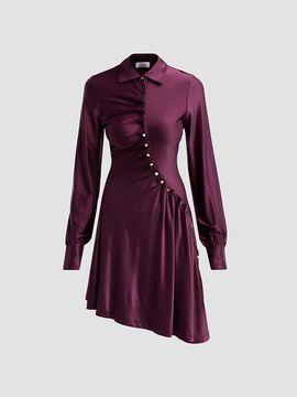 Rabanne Women's Satin Button-Front Dress