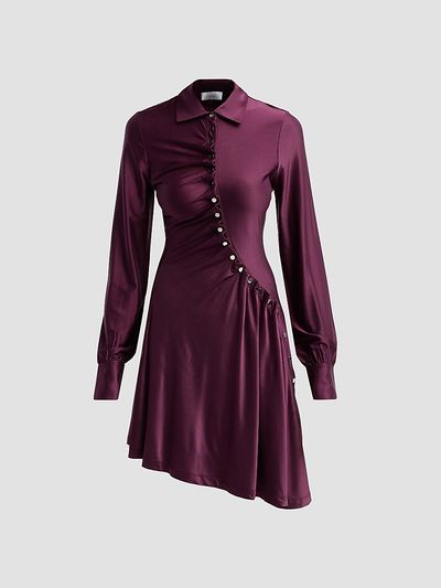 Rabanne Women's Satin Button-Front Dress