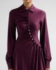 Rabanne Women's Satin Button-Front Mini Dress - 5