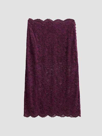 Rabanne Women's Scalloped Lace Midi Skirt