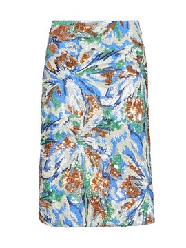Rabanne Women's Sequined Abstract Floral Midi-Skirt