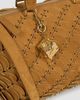 Rabanne Women's Suede-Cotton Top Handle Bag - 7