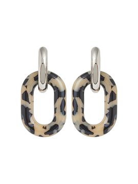 Rabanne Women's XL Link Tortoiseshell Drop Earrings
